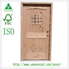 Porta de madeira maciça de Design elegante Exterior